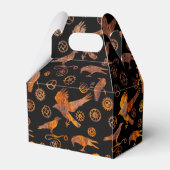 Steampunk Colorful Rusty Gears and Crows Gable Bedankdoosjes (Achterkant)