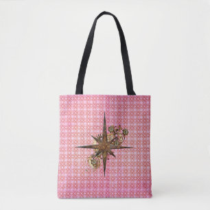 Steampunk Compass Star-Canvas tas