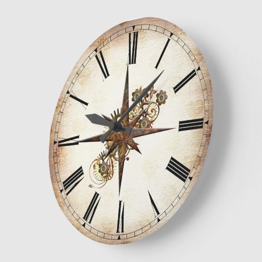 Steampunk Compass Star Grote Klok (Hoek)