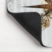 Steampunk Compass Star Grunge Muismat (Hoek)