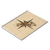 Steampunk Compass Star Notitieboek (Linkerzijde)