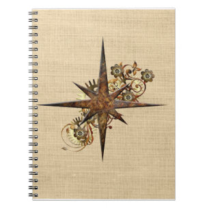 Steampunk Compass Star Notitieboek