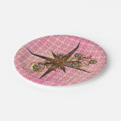 Steampunk Compass Star Paper-Borden Papieren Bordje (Gekanteld)