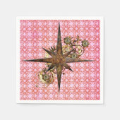 Steampunk Compass Star Paper Napkins Servet (Voorkant)