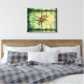 Steampunk Compass Star Wrapped Canvas (Insitu (Slaapkamer))