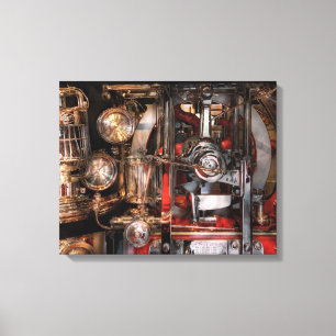 Steampunk - Controleer de meters Canvas Afdruk