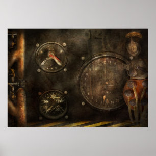 Steampunk - controleer uw druk poster
