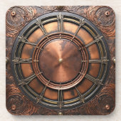 Steampunk Copper Time Face Bier Onderzetter (Voorkant)