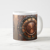 Steampunk Copper Time Face Grote Koffiekop (Voorkant rechts)
