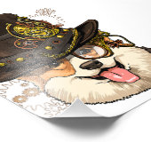 Steampunk Corgi Dog Steampunk Lovers Foto Afdruk (Hoek)