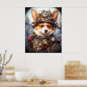 STEAMPUNK CORGI POSTER (Keuken)