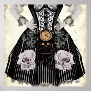  Steampunk Corset Dress Poster