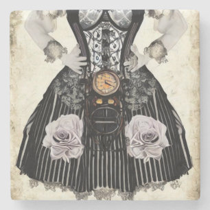  Steampunk Corset Dress Stenen Onderzetter