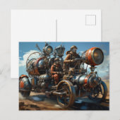 Steampunk Cross Country Car Race Briefkaart (Voorkant / Achterkant)