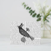 Steampunk Crow 2 Briefkaart (Staand voorkant)