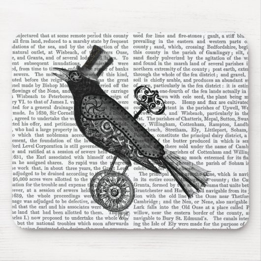 Steampunk Crow 2 Muismat (Voorkant)