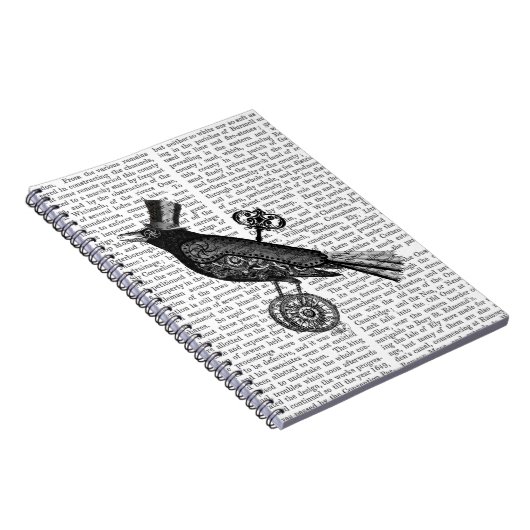 Steampunk Crow 2 Notitieboek (Rechterzijde)