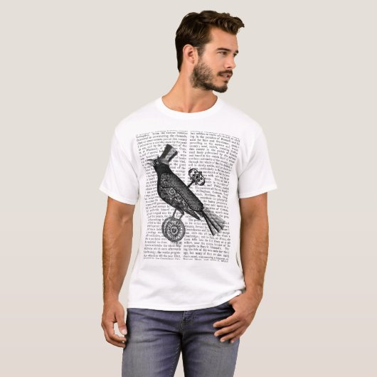 Steampunk Crow 2 T-shirt (Voorkant volledig)