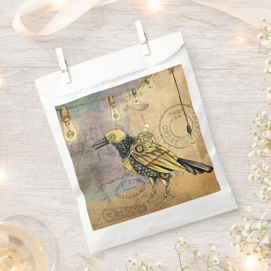 Steampunk Crow Bedankzakje (Geknipt)