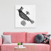 Steampunk Crow Canvas Afdruk (Insitu (Woonkamer))