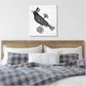 Steampunk Crow Canvas Afdruk (Insitu (Slaapkamer))