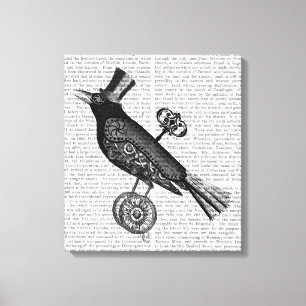 Steampunk Crow Canvas Afdruk