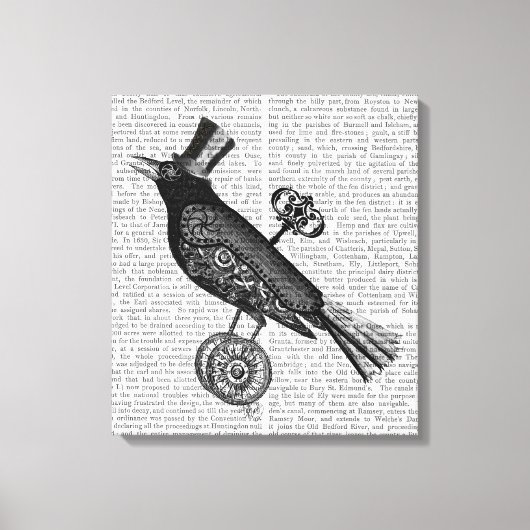 Steampunk Crow Canvas Afdruk (Voorkant)