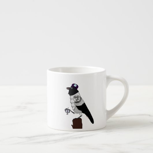 Steampunk Crow Espresso Kop (Rechts)