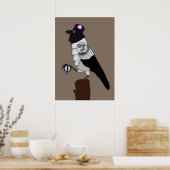 Steampunk Crow Poster (Keuken)