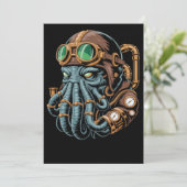 Steampunk Cthulhu monster Kaart (Staand voorkant)