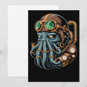 Steampunk Cthulhu monster Kaart (Voorkant / Achterkant)