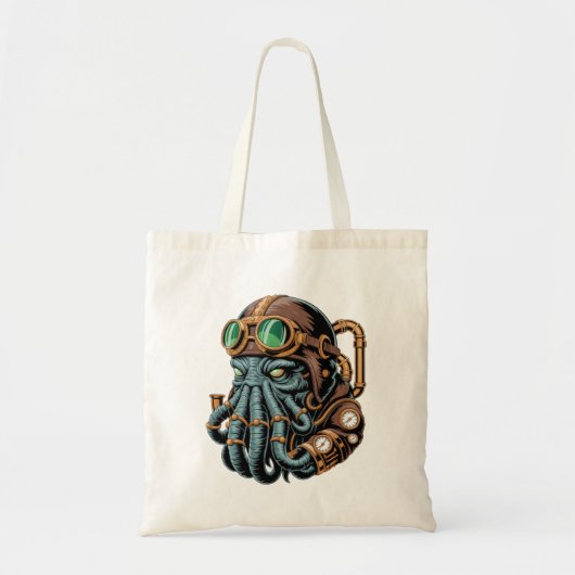 Steampunk Cthulhu monster Tote Bag (Voorkant)
