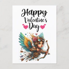 Steampunk Cupido Valentijnsdag Briefkaart