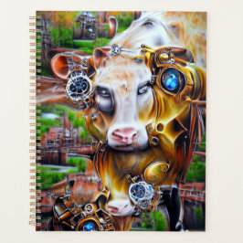 Steampunk Cyber Cow Planner