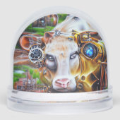 Steampunk Cyber Cow Sneeuwbol (Voorkant)