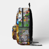 Steampunk Cyber Koe Bedrukte Rugzak (Rechts)