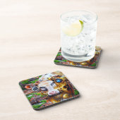 Steampunk Cyber Koe Bier Onderzetter (Rechterzijde)