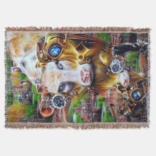 Steampunk Cyber Koe Deken