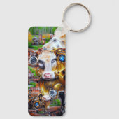 Steampunk Cyber Koe Sleutelhanger (Achterkant)