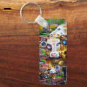 Steampunk Cyber Koe Sleutelhanger (Voorkant)