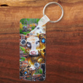 Steampunk Cyber Koe Sleutelhanger (Achterkant)