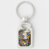 Steampunk Cyber Koe Sleutelhanger (Voorkant)