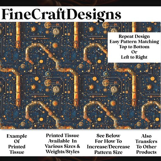 Steampunk Cyberpunk Configuratiescherm BM2 Decoupa Tissuepapier