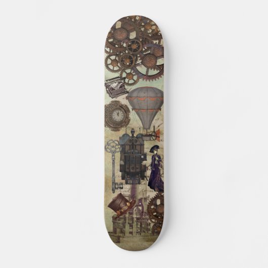 Steampunk Cyberpunk industrieel vistuig Persoonlijk Skateboard (Voorkant)