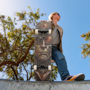 Steampunk Cyborg Oog van Oneindigheid Skateboard