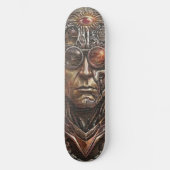 Steampunk Cyborg Oog van Oneindigheid Skateboard (Voorkant)