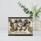Steampunk Cyclists Postcard Briefkaart (Staand voorkant)
