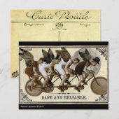 Steampunk Cyclists Postcard Briefkaart (Voorkant / Achterkant)