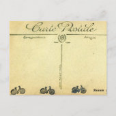 Steampunk Cyclists Postcard Briefkaart (Achterkant)
