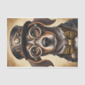 Steampunk Dachshund Decoupage Papier (Voorkant)